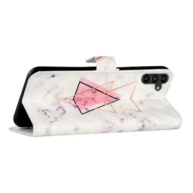 For Samsung Galaxy S24 FE Case 3D Pattern Printed Leather Phone Cover Card Holder