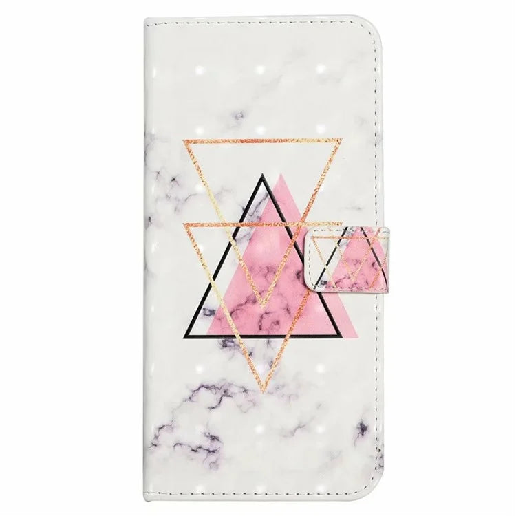 For Samsung Galaxy S24 FE Case 3D Pattern Printed Leather Phone Cover Card Holder