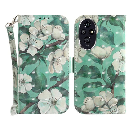 For Honor 200 5G Case Pattern Print PU Leather Wallet Stand Phone Cover