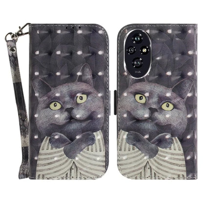 For Honor 200 5G Case Pattern Print PU Leather Wallet Stand Phone Cover
