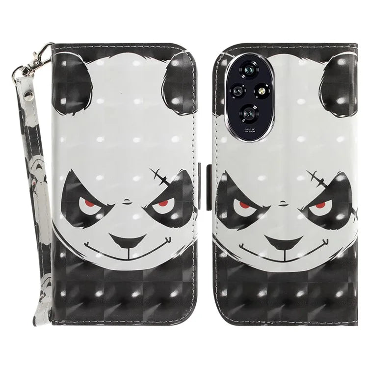 For Honor 200 5G Case Pattern Print PU Leather Wallet Stand Phone Cover