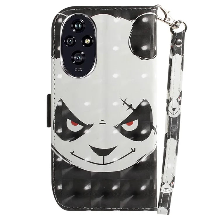 For Honor 200 5G Case Pattern Print PU Leather Wallet Stand Phone Cover