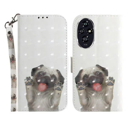 For Honor 200 5G Case Pattern Print PU Leather Wallet Stand Phone Cover