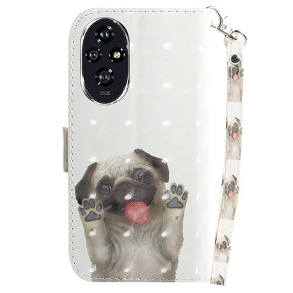 For Honor 200 5G Case Pattern Print PU Leather Wallet Stand Phone Cover