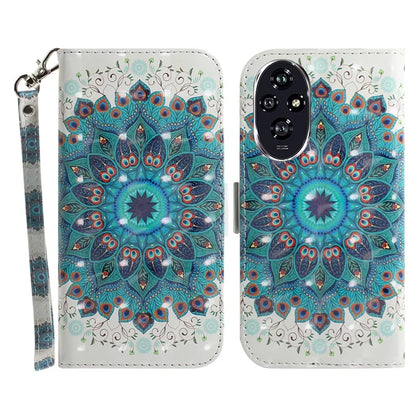 For Honor 200 5G Case Pattern Print PU Leather Wallet Stand Phone Cover