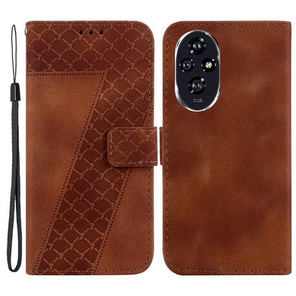 For Honor 200 5G Stand Case Pattern Imprint Leather Wallet Phone Cover with Strap