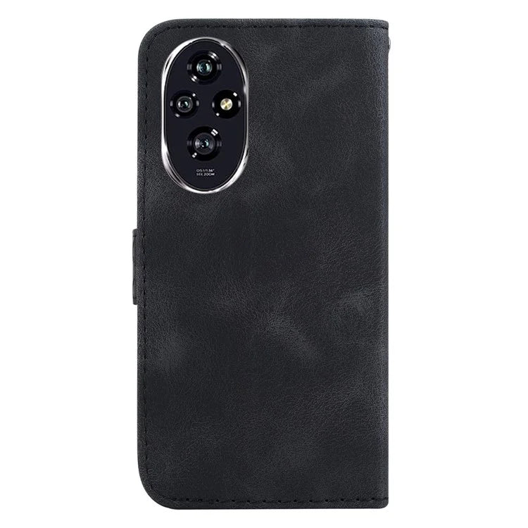 For Honor 200 5G Stand Case Pattern Imprint Leather Wallet Phone Cover with Strap
