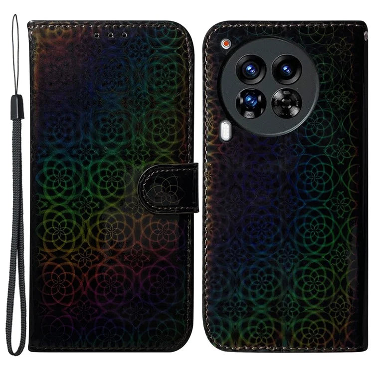 For TECNO Camon 30 Premier 5G Case Dazzling Flower Protective PU Leather Stand Phone Cover