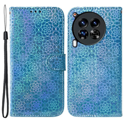 For TECNO Camon 30 Premier 5G Case Dazzling Flower Protective PU Leather Stand Phone Cover