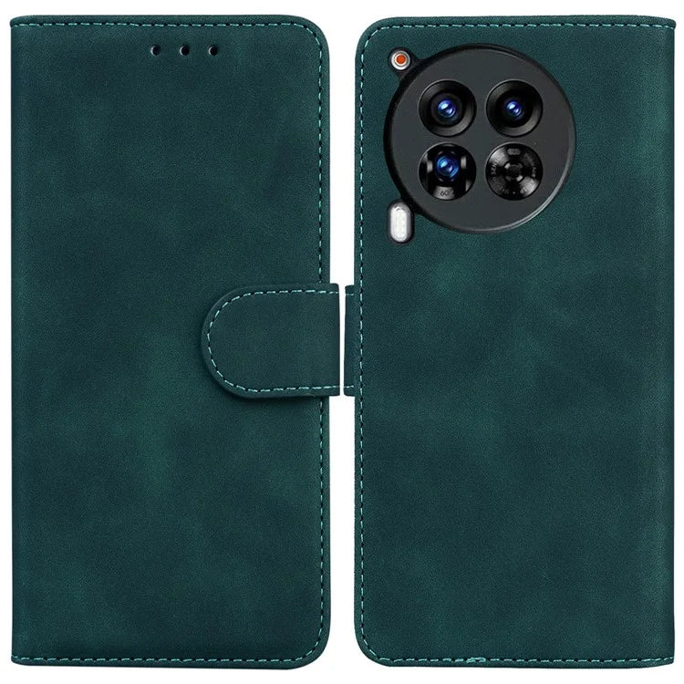 For TECNO Camon 30 Premier 5G Phone Case Solid Color Leather Phone Cover with Stand
