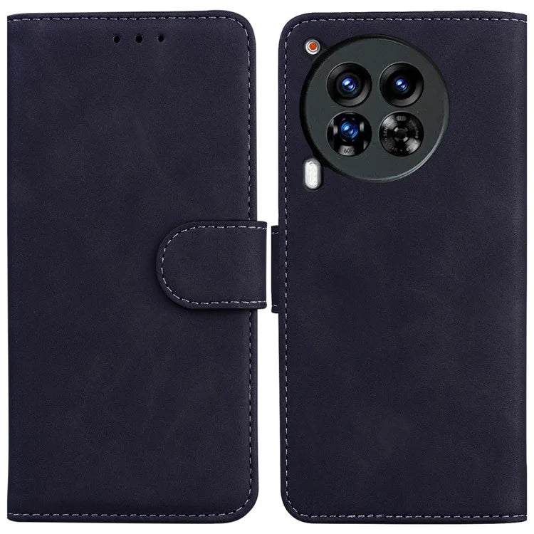 For TECNO Camon 30 Premier 5G Phone Case Solid Color Leather Phone Cover with Stand