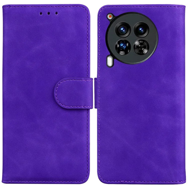 For TECNO Camon 30 Premier 5G Phone Case Solid Color Leather Phone Cover with Stand