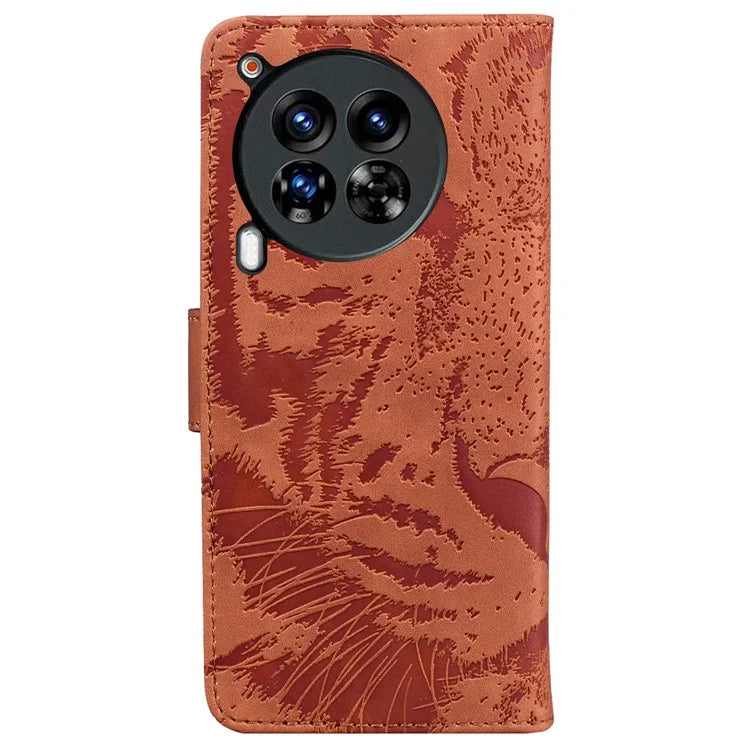 For TECNO Camon 30 Premier 5G Wallet Case Tiger Imprint Leather Protective Phone Cover