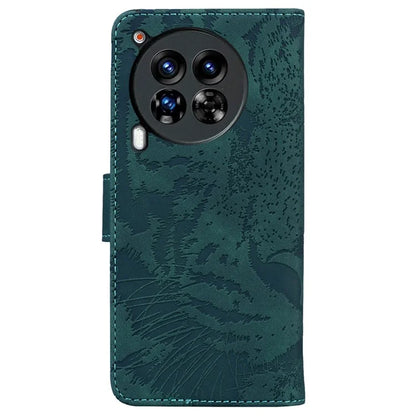 For TECNO Camon 30 Premier 5G Wallet Case Tiger Imprint Leather Protective Phone Cover