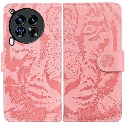 For TECNO Camon 30 Premier 5G Wallet Case Tiger Imprint Leather Protective Phone Cover
