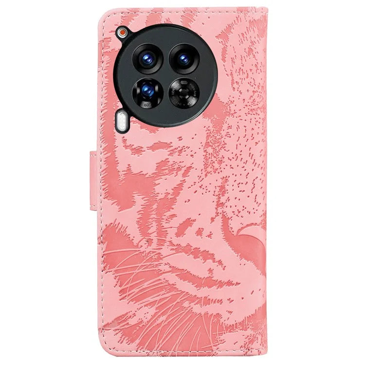 For TECNO Camon 30 Premier 5G Wallet Case Tiger Imprint Leather Protective Phone Cover