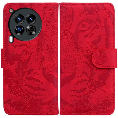 For TECNO Camon 30 Premier 5G Wallet Case Tiger Imprint Leather Protective Phone Cover