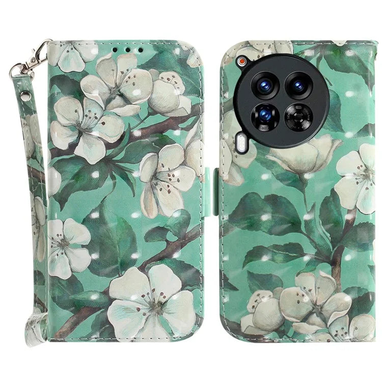 For TECNO Camon 30 Premier 5G Case Pattern Print PU Leather Wallet Phone Cover