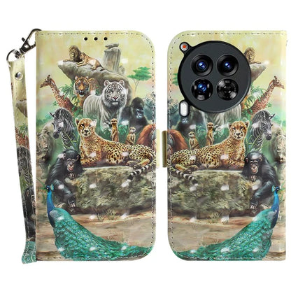 For TECNO Camon 30 Premier 5G Case Pattern Print PU Leather Wallet Phone Cover