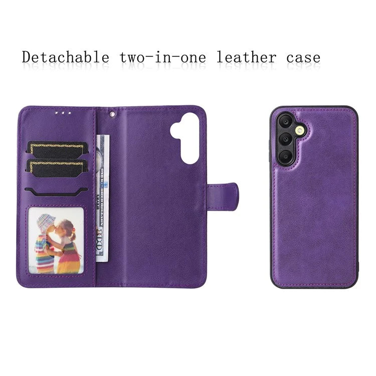KT Leather Series-3 For Samsung Galaxy A25 5G (Global) (161.0 X 76.5 X 8.3mm) Case PU Leather Phone Cover Detachable Wallet