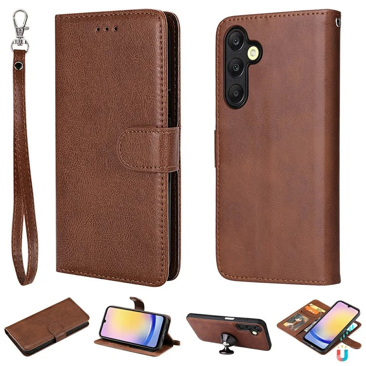 KT Leather Series-3 For Samsung Galaxy A25 5G (Global) (161.0 X 76.5 X 8.3mm) Case PU Leather Phone Cover Detachable Wallet