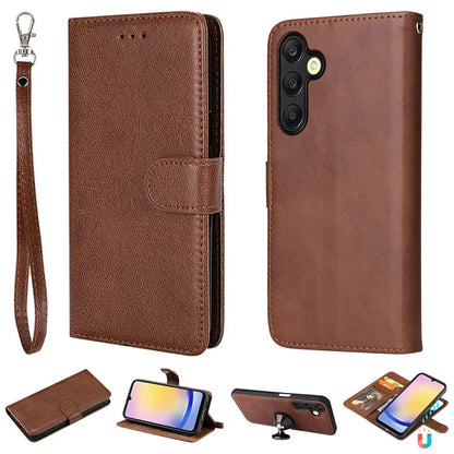 KT Leather Series-3 For Samsung Galaxy A25 5G (Global) (161.0 X 76.5 X 8.3mm) Case PU Leather Phone Cover Detachable Wallet