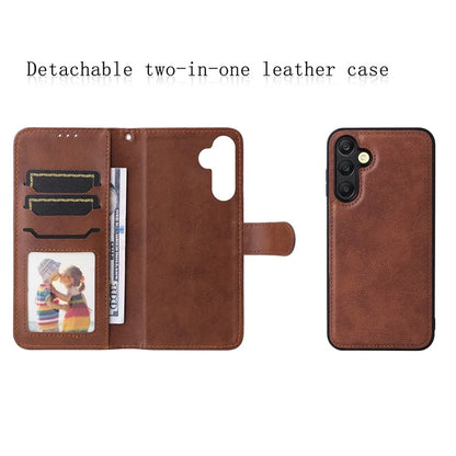 KT Leather Series-3 For Samsung Galaxy A25 5G (Global) (161.0 X 76.5 X 8.3mm) Case PU Leather Phone Cover Detachable Wallet