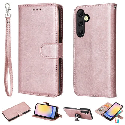 KT Leather Series-3 For Samsung Galaxy A25 5G (Global) (161.0 X 76.5 X 8.3mm) Case PU Leather Phone Cover Detachable Wallet