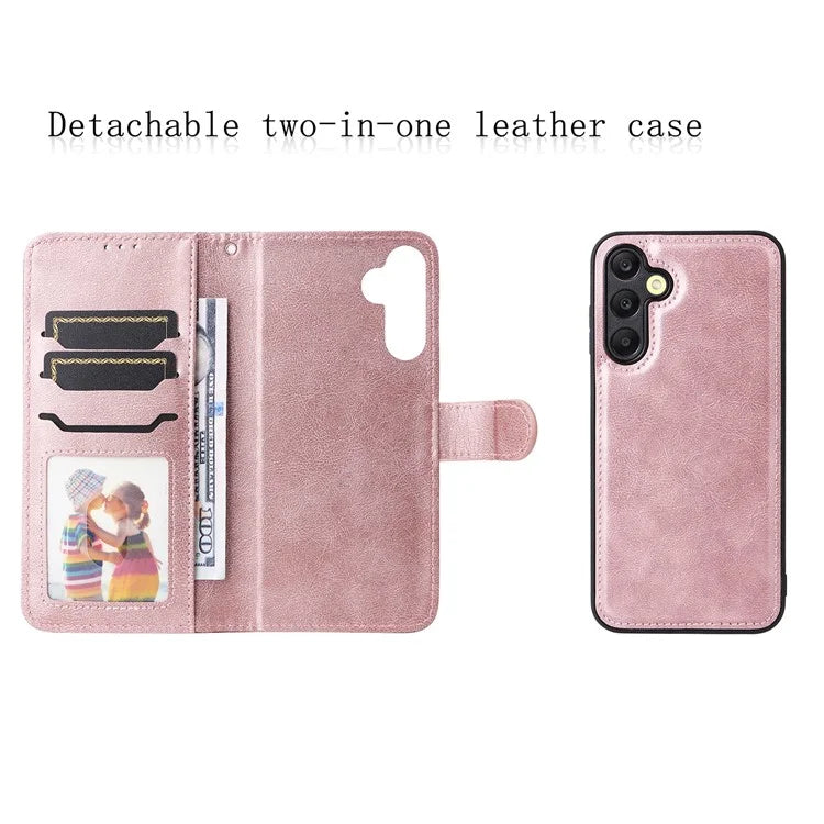KT Leather Series-3 For Samsung Galaxy A25 5G (Global) (161.0 X 76.5 X 8.3mm) Case PU Leather Phone Cover Detachable Wallet