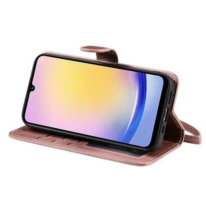 KT Leather Series-3 For Samsung Galaxy A25 5G (Global) (161.0 X 76.5 X 8.3mm) Case PU Leather Phone Cover Detachable Wallet