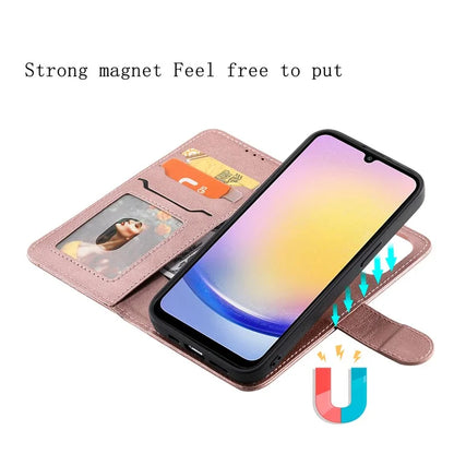 KT Leather Series-3 For Samsung Galaxy A25 5G (Global) (161.0 X 76.5 X 8.3mm) Case PU Leather Phone Cover Detachable Wallet