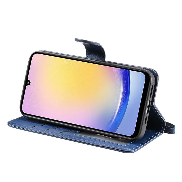 KT Leather Series-3 For Samsung Galaxy A25 5G (Global) (161.0 X 76.5 X 8.3mm) Case PU Leather Phone Cover Detachable Wallet