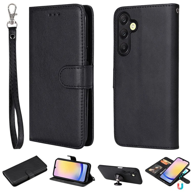 KT Leather Series-3 For Samsung Galaxy A25 5G (Global) (161.0 X 76.5 X 8.3mm) Case PU Leather Phone Cover Detachable Wallet