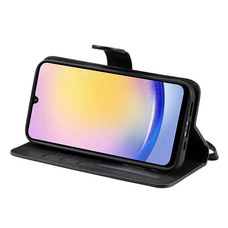 KT Leather Series-3 For Samsung Galaxy A25 5G (Global) (161.0 X 76.5 X 8.3mm) Case PU Leather Phone Cover Detachable Wallet