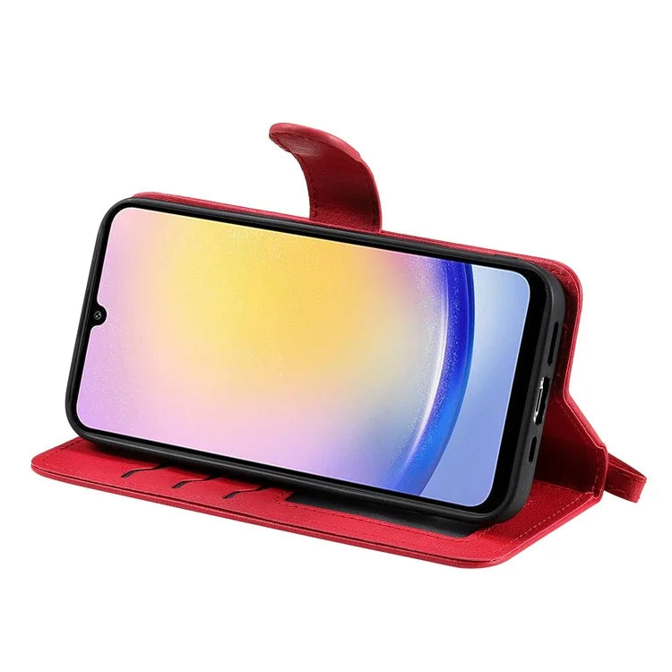 KT Leather Series-3 For Samsung Galaxy A25 5G (Global) (161.0 X 76.5 X 8.3mm) Case PU Leather Phone Cover Detachable Wallet