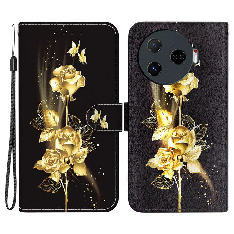 For TECNO Camon 30 Pro 5G Wallet Case Pattern Print Leather Stand Phone Cover