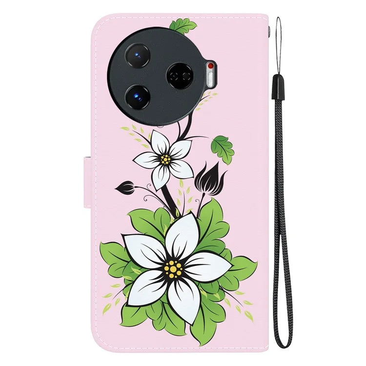 For TECNO Camon 30 Pro 5G Wallet Case Pattern Print Leather Stand Phone Cover