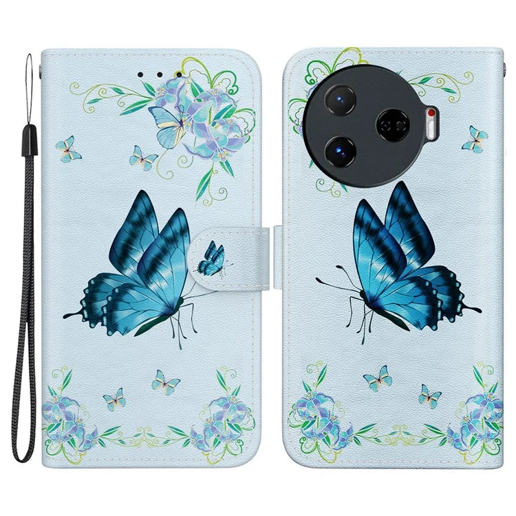 For TECNO Camon 30 Pro 5G Wallet Case Pattern Print Leather Stand Phone Cover