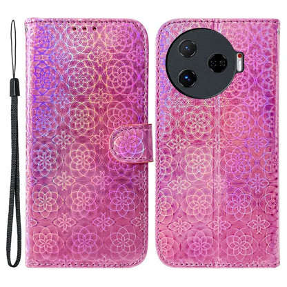 For TECNO Camon 30 Pro 5G Case Dazzling Flower Protective PU Leather Stand Phone Cover