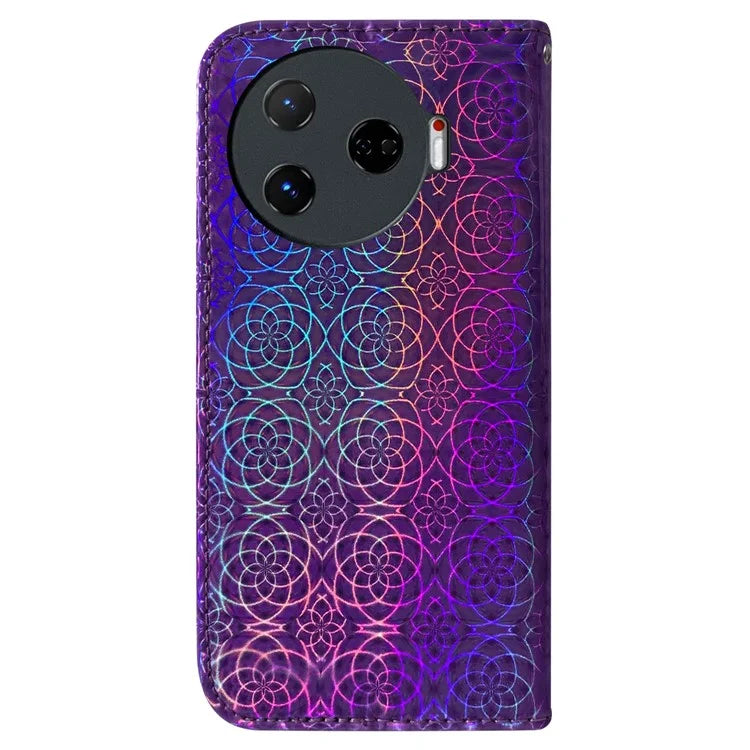 For TECNO Camon 30 Pro 5G Case Dazzling Flower Protective PU Leather Stand Phone Cover