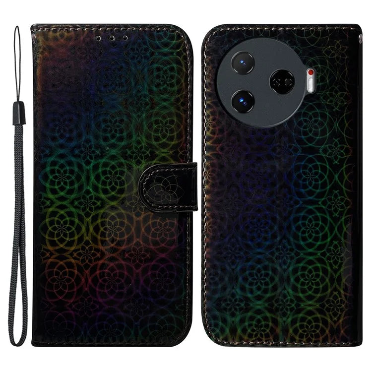 For TECNO Camon 30 Pro 5G Case Dazzling Flower Protective PU Leather Stand Phone Cover