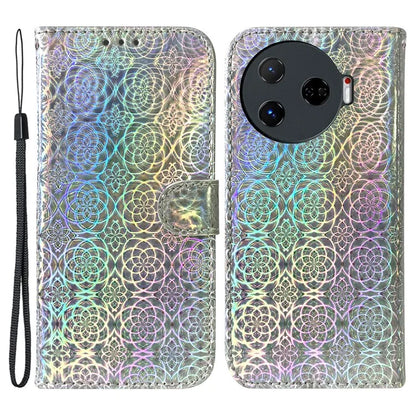 For TECNO Camon 30 Pro 5G Case Dazzling Flower Protective PU Leather Stand Phone Cover