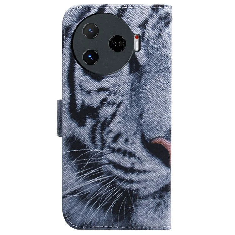 For TECNO Camon 30 Pro 5G Case Pattern Print Anti-Fall PU Leather Flip Wallet Phone Cover