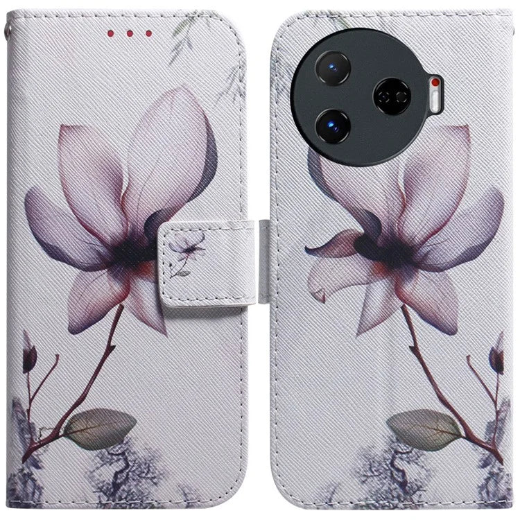 For TECNO Camon 30 Pro 5G Case Pattern Print Anti-Fall PU Leather Flip Wallet Phone Cover