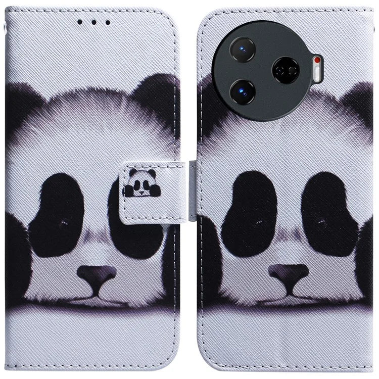 For TECNO Camon 30 Pro 5G Case Pattern Print Anti-Fall PU Leather Flip Wallet Phone Cover