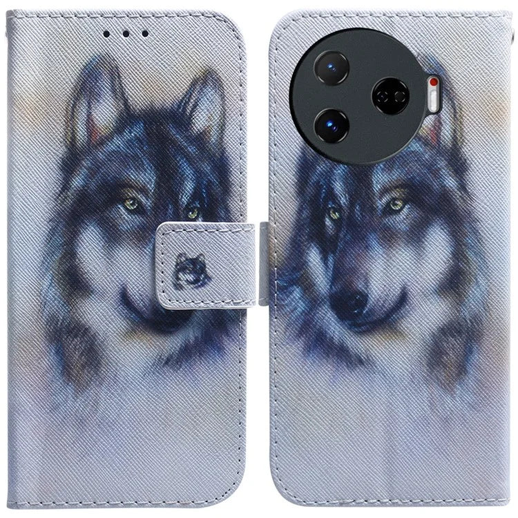 For TECNO Camon 30 Pro 5G Case Pattern Print Anti-Fall PU Leather Flip Wallet Phone Cover