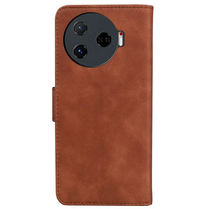 For TECNO Camon 30 Pro 5G Phone Case Solid Color Leather Phone Cover with Stand
