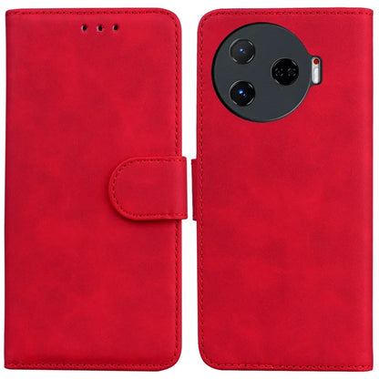 For TECNO Camon 30 Pro 5G Phone Case Solid Color Leather Phone Cover with Stand