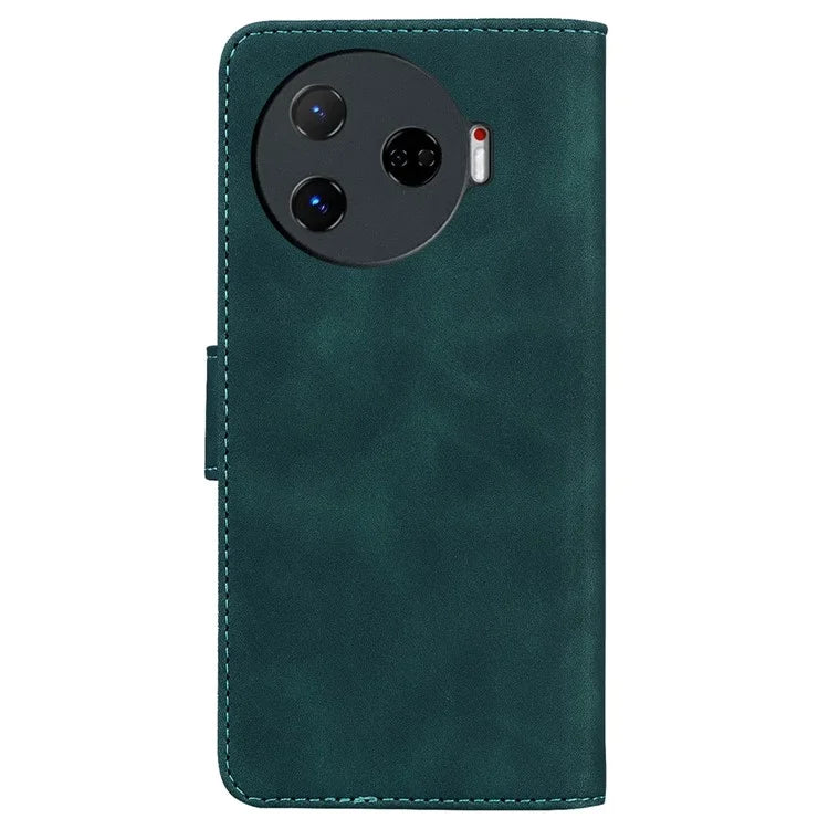 For TECNO Camon 30 Pro 5G Phone Case Solid Color Leather Phone Cover with Stand