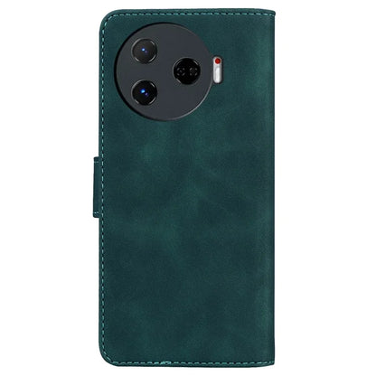 For TECNO Camon 30 Pro 5G Phone Case Solid Color Leather Phone Cover with Stand